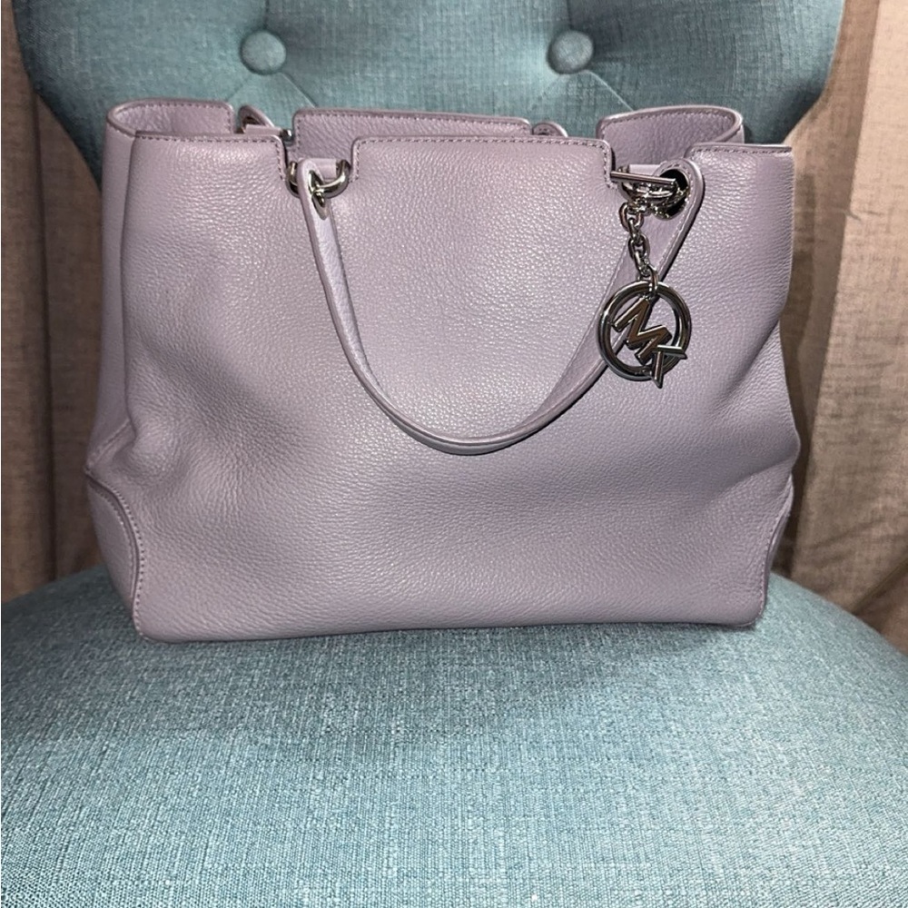 Authentic Michael Kors Purple Leather Shoulder Bag